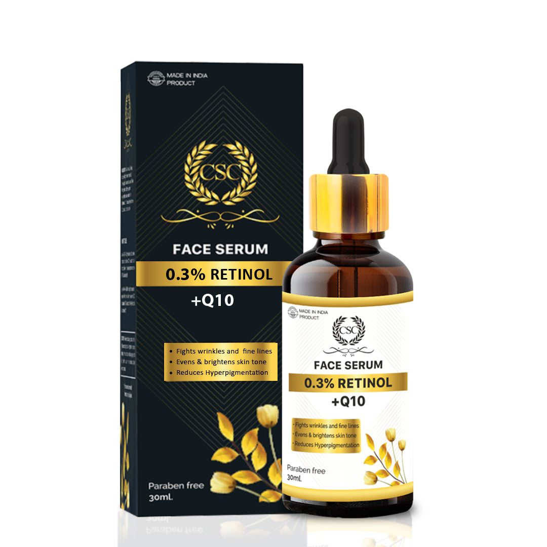 CSC 0.3% Retinol Serum With Q10 For Face For Anti-Aging - 30ml