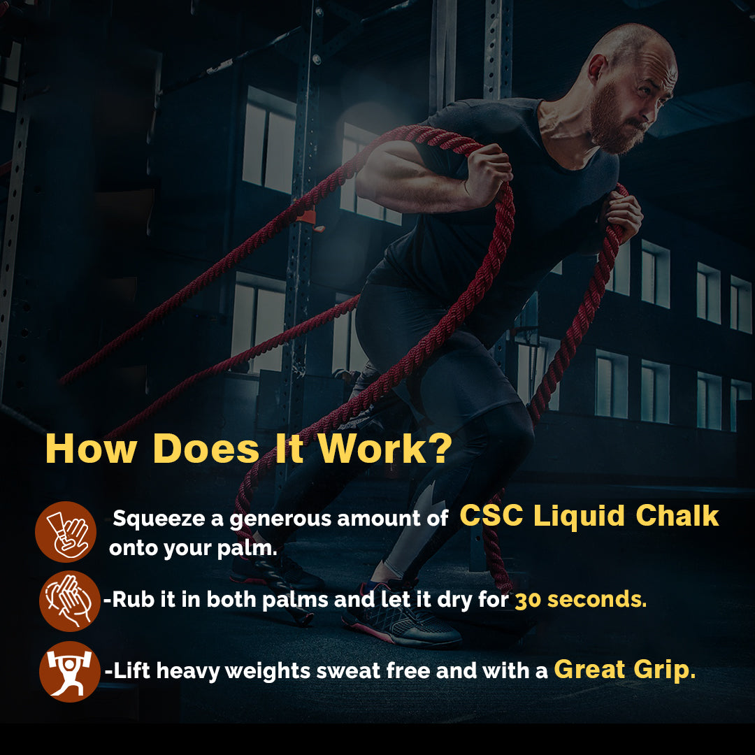 CSC Liquid Chalk ( Pack of 2 ) - Superior Grip and Sweat-Free Hands for Climbing, Weightlifting