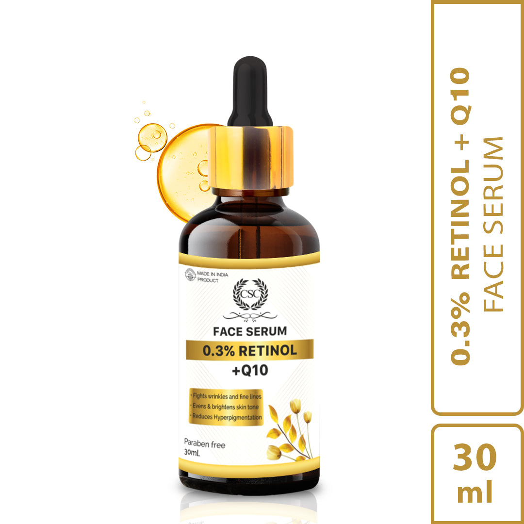 CSC 0.3% Retinol Serum With Q10 For Face For Anti-Aging - 30ml